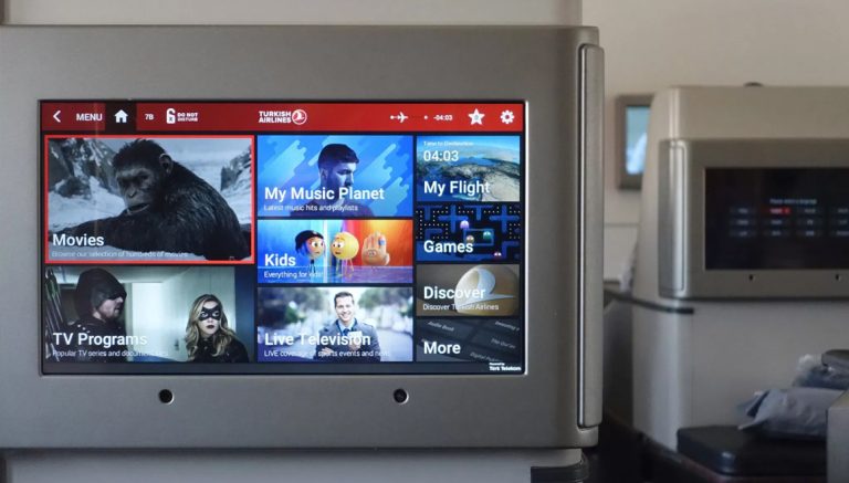 THY uçak içi eğlence sistemi