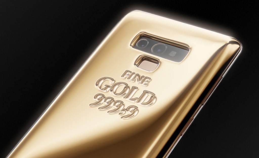 Altın kaplama Galaxy Note 9