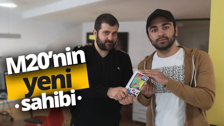Hediye Galaxy M20 yeni sahibinde! Sürpriz Video