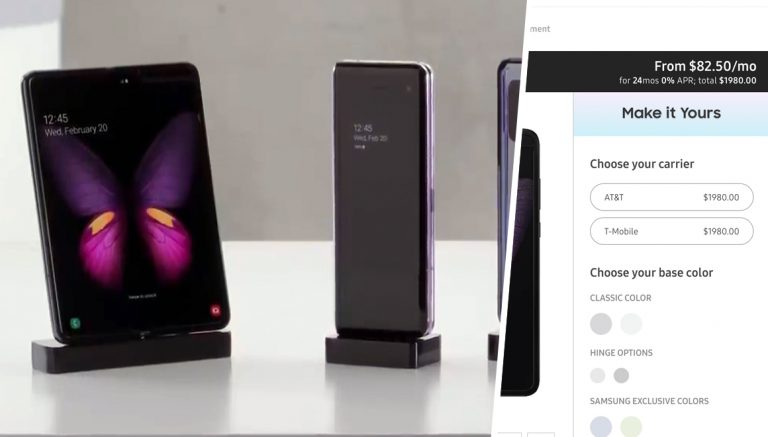 Galaxy Fold, Samsung’un internet sitesinde satışta!
