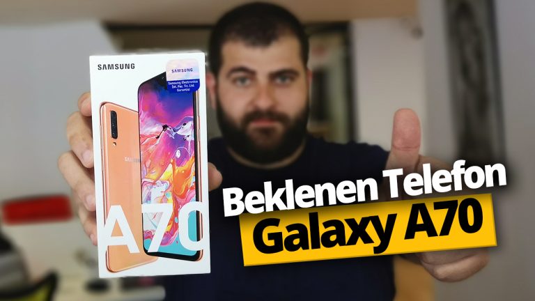 Samsung Galaxy A70 kutusundan çıkıyor!