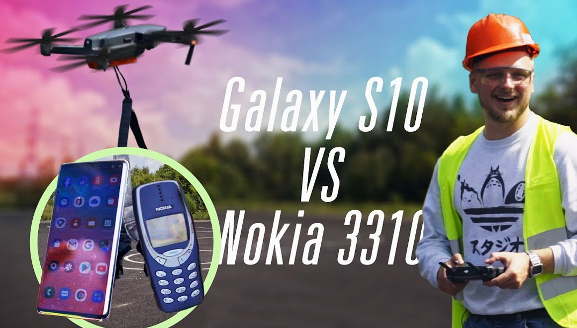 Galaxy S10 Plus ve Nokia 3310, 100 metreden atıldı