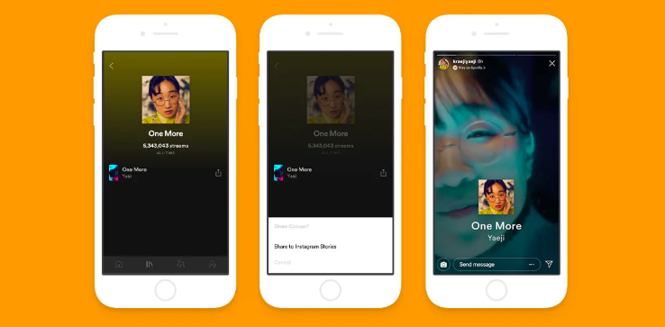 Spotify Instagram Hikayeler hareketleniyor