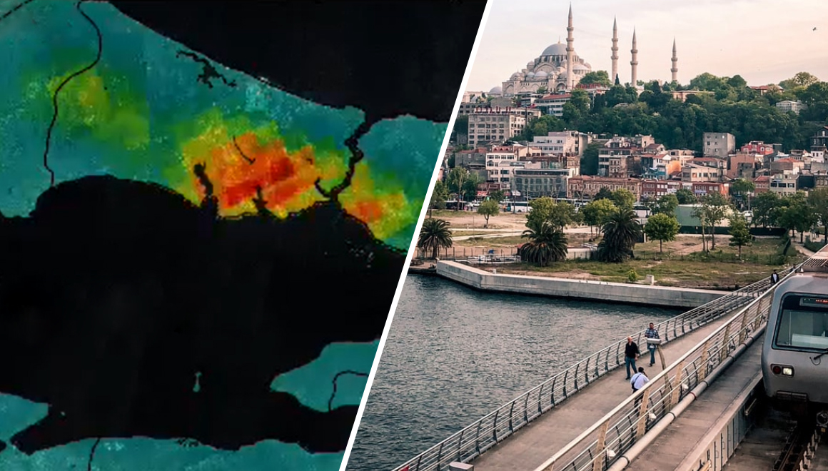 Corona’nın İstanbul’a etkisi uzaydan görüntülendi!