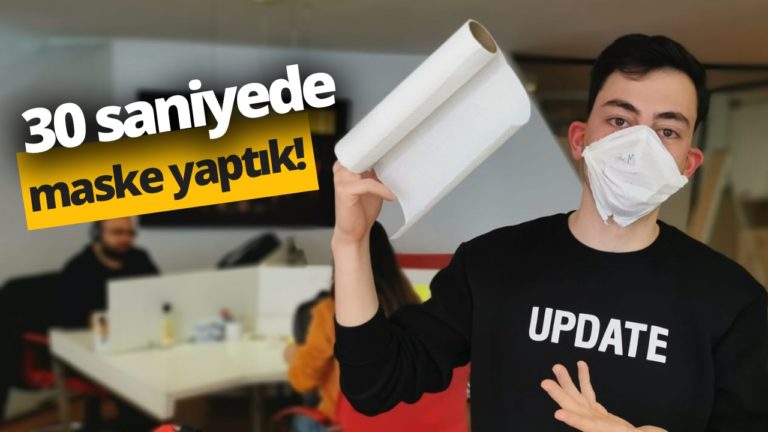 30 saniyede Corona virüs maskesi yaptık!
