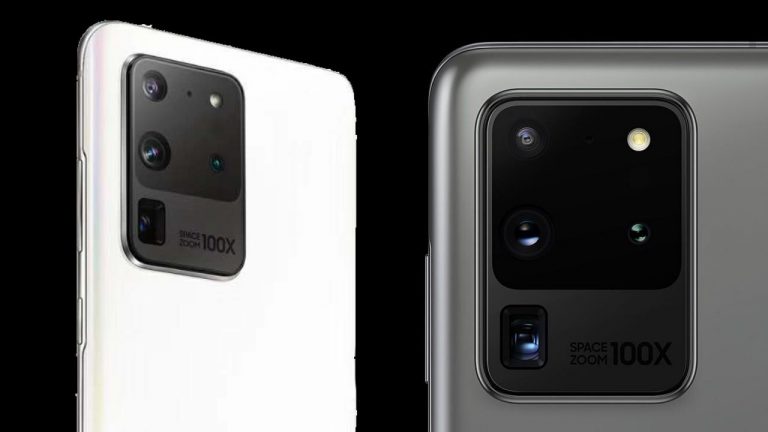 Beyaz Galaxy S20 Ultra 5G afişi