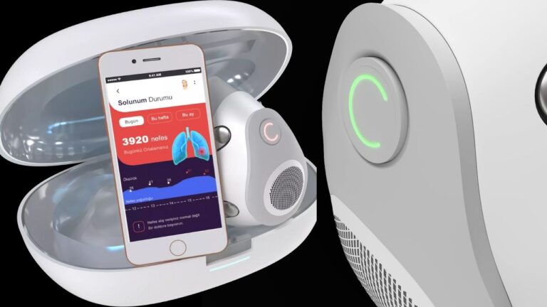 Türkiye’de üretilen ateş ve öksürük ölçebilen maske