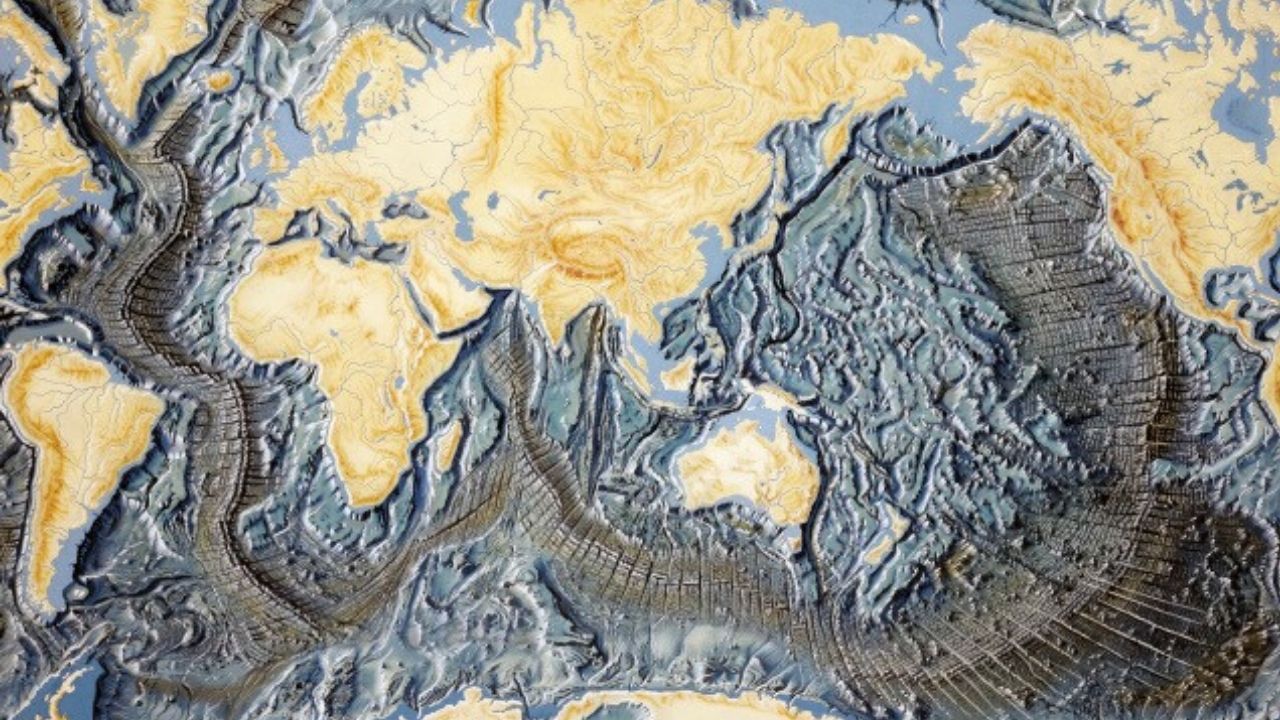 dünyanın okyanus tabanı haritası