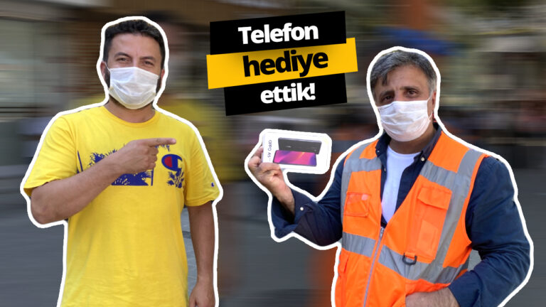 Sokakta bize yardım edene Oppo A5 2020 hediye ettik!