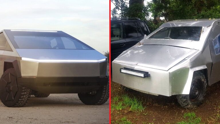 2000 model Toyota Vitz, Cybertruck’a dönüştürüldü!