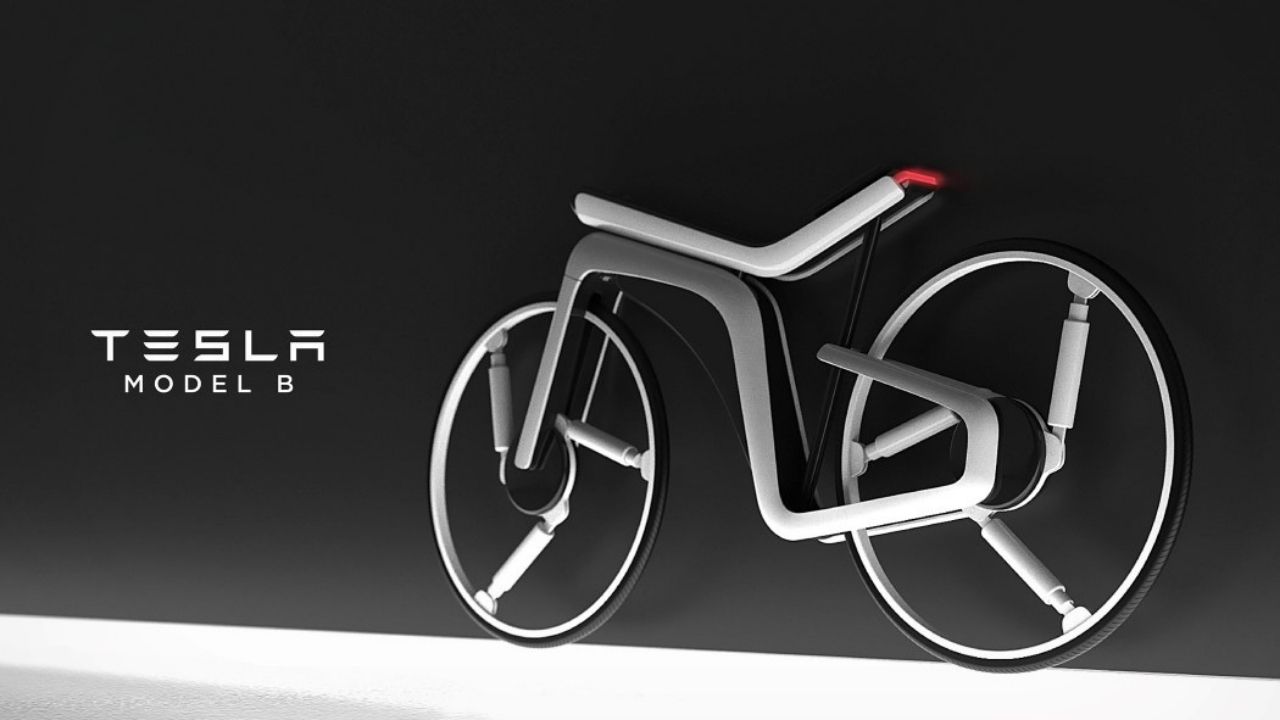 Fütüristik elektrikli bisiklet Tesla Model B-00