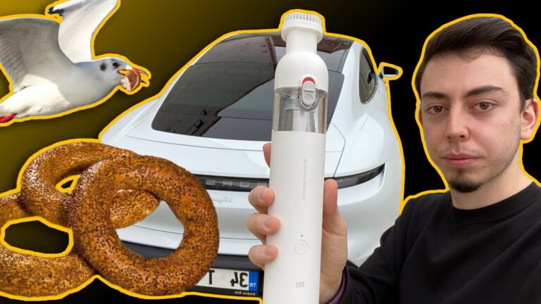 Porsche’de simit yedik! Mi Vacuum Mini ile temizledik!