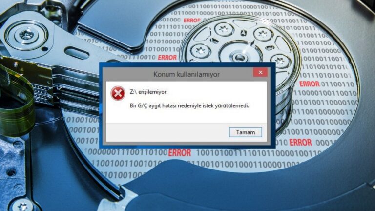 G/Ç aygıt hatası nedeniyle ‘istek yürütülemedi’ hatası nasıl çözülür?