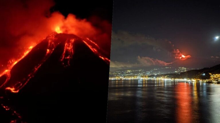 Etna patladı, görüntüler sosyal medyada gündem oldu