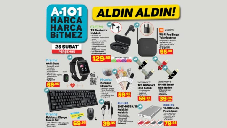 A101 25 Şubat kataloğu öne çıkan teknolojik ürünler