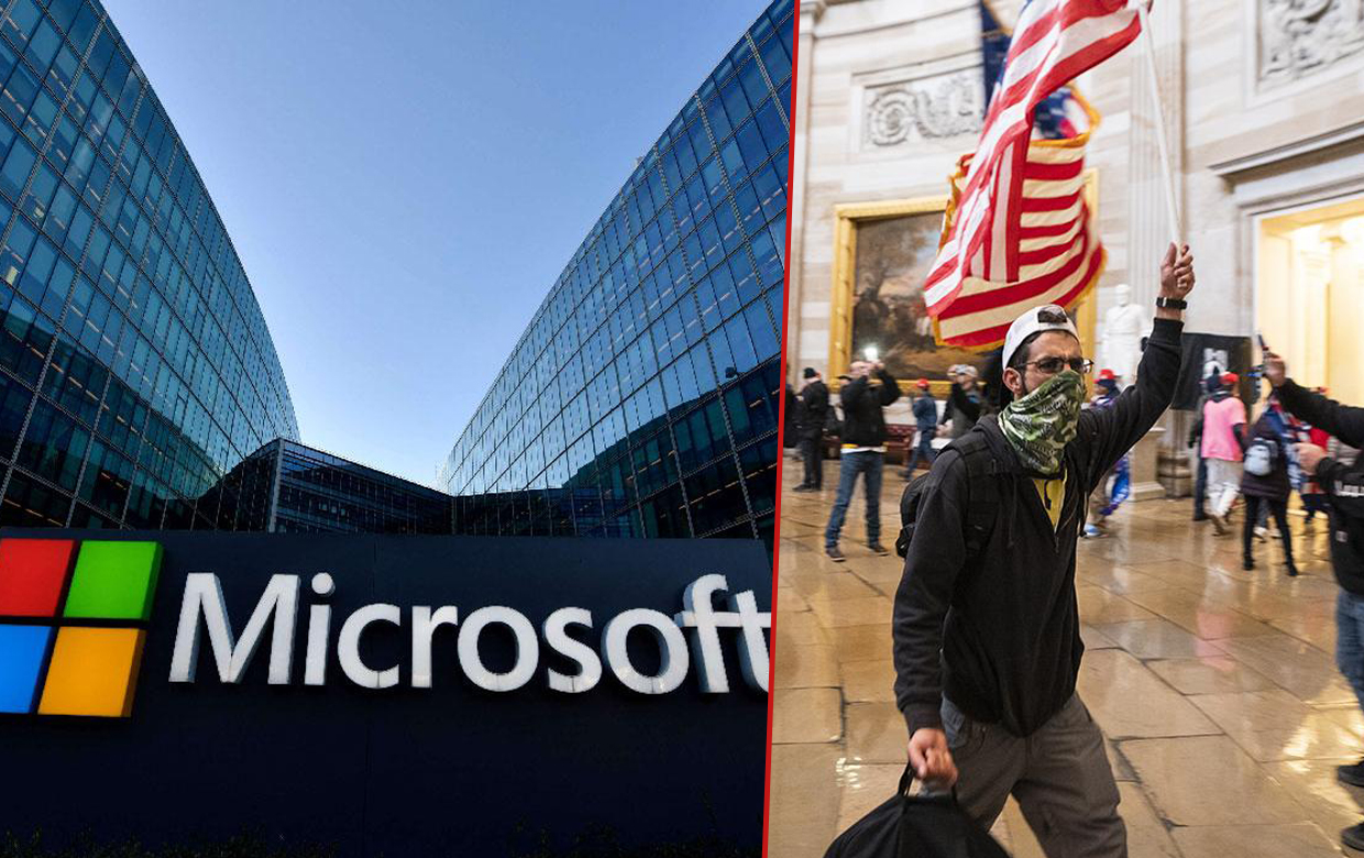 Microsoft, bağış iptali, kongre işgali, abd başkanlık seçimi