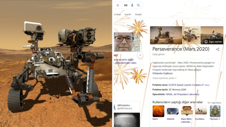 Google, Perseverance’ın Mars’a inişini kutluyor