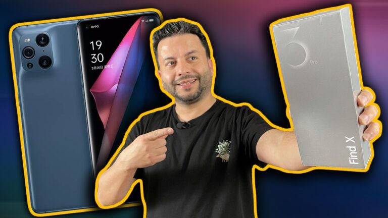 Mikroskoplu telefon Oppo Find X3 Pro kutu açılışı