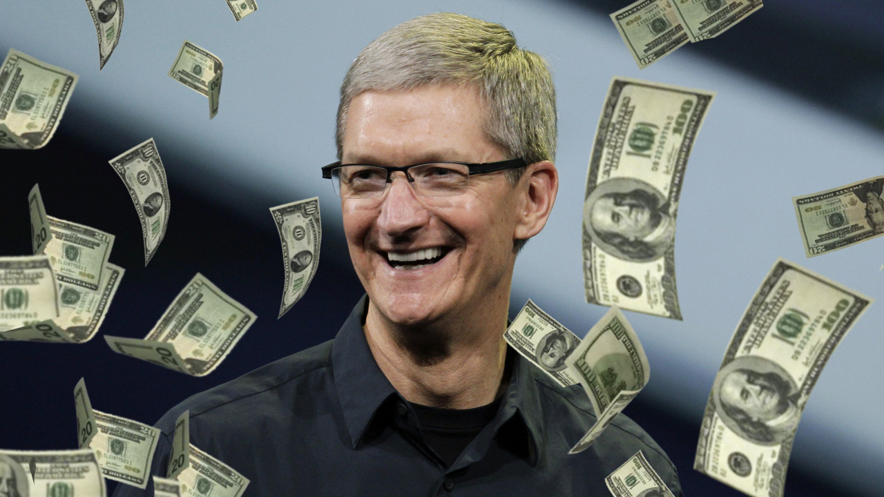 Apple piyasa değeri, Apple kasasındaki para