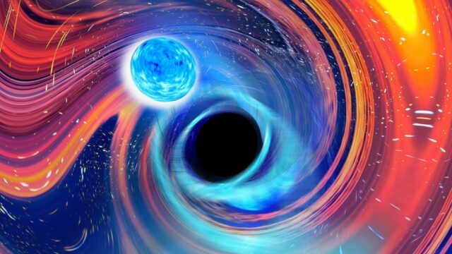 Nötron yıldızı yutan kara delik