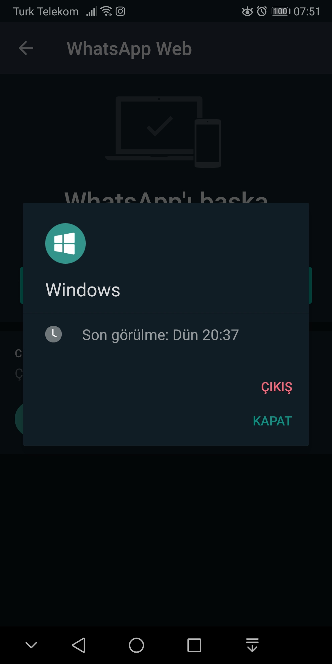 whatsapp web qr kod