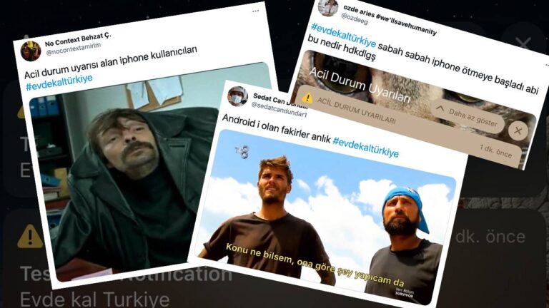 Evde Kal Türkiye bildirimine sosyal medyadan gelen tepkiler