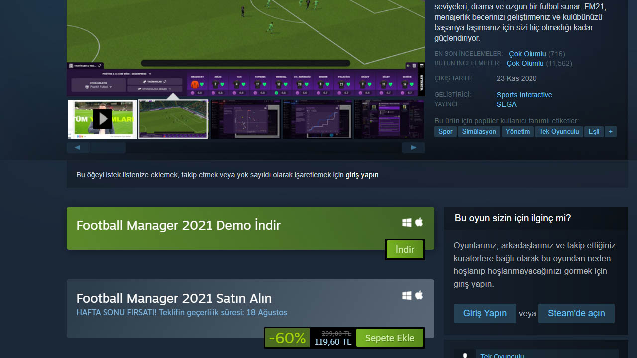 Steam, FM 2021 için büyük indirim yaptı! - ShiftDelete.Net