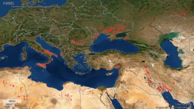 Türkiye orman yangınları takip etmek için harita