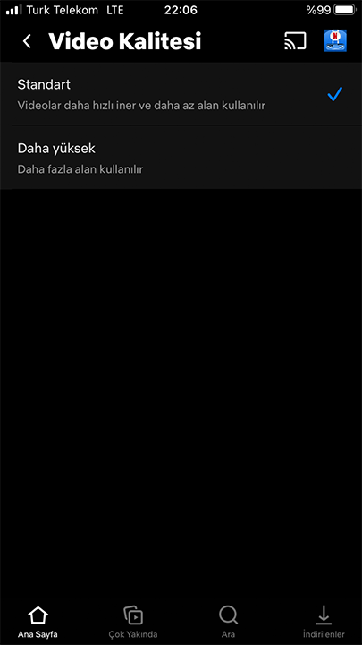netflix video kalite