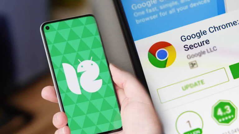 Chrome mobil için Android 12 makyajı