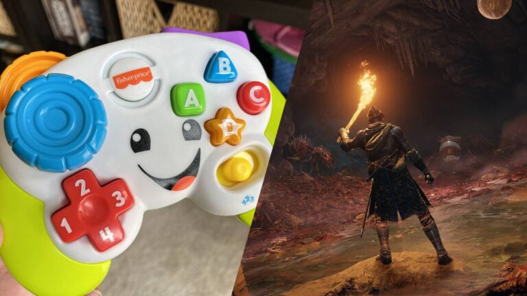 Fisher-Price oyuncak gamepad ile Elden Ring oynadı
