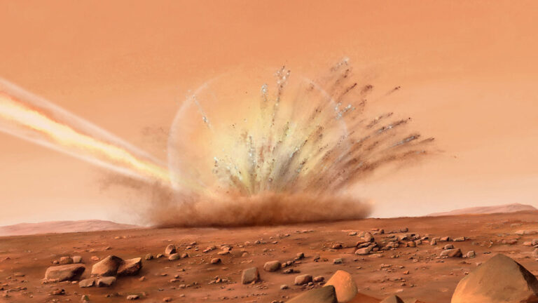 Mars’a çarpan meteorun açtığı krater şaşkınlık yarattı!