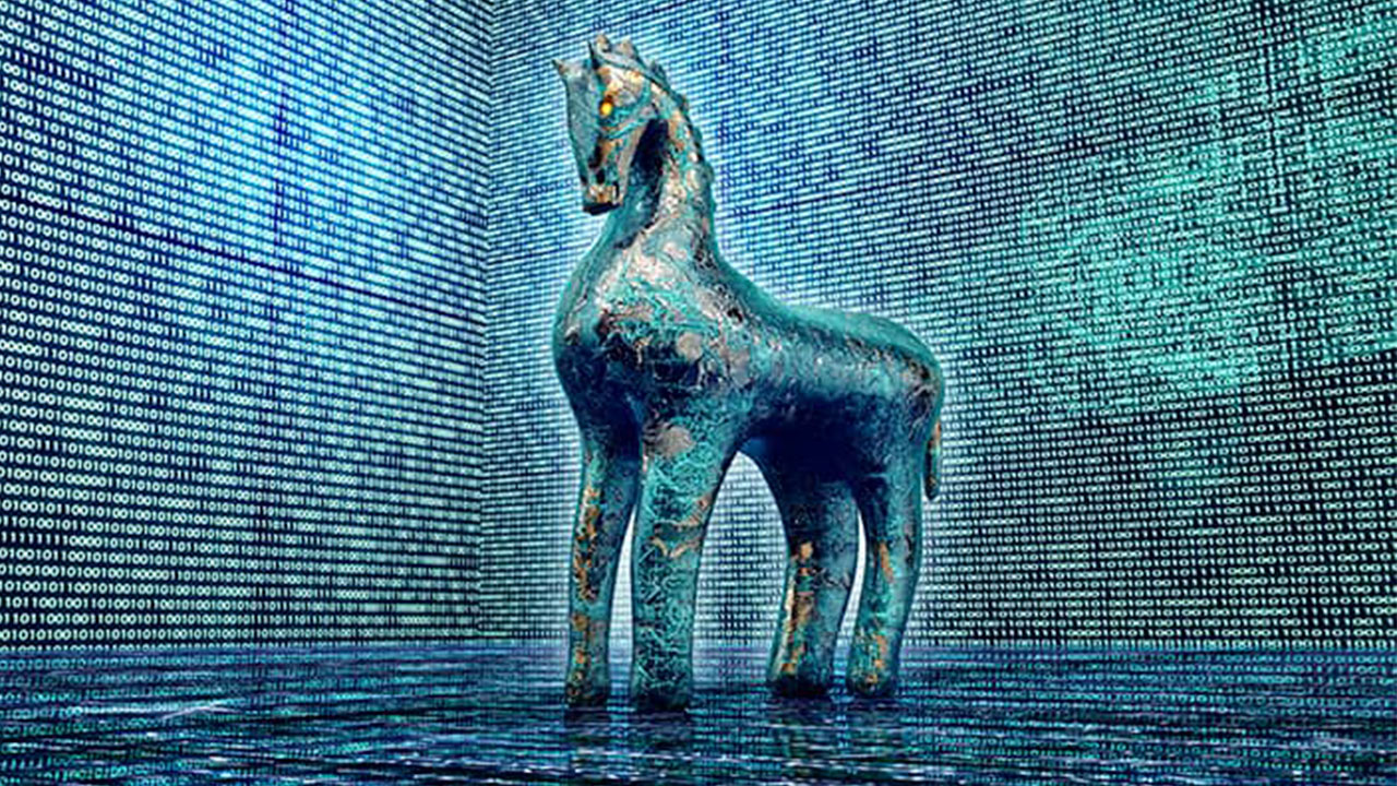 Троянский конь абстракция компьютер