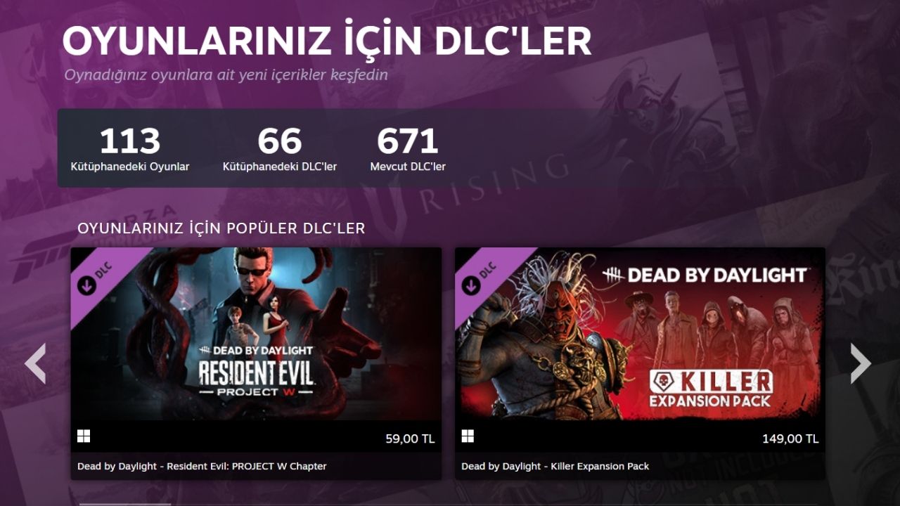 Oyunlarınız için DLC özelliği