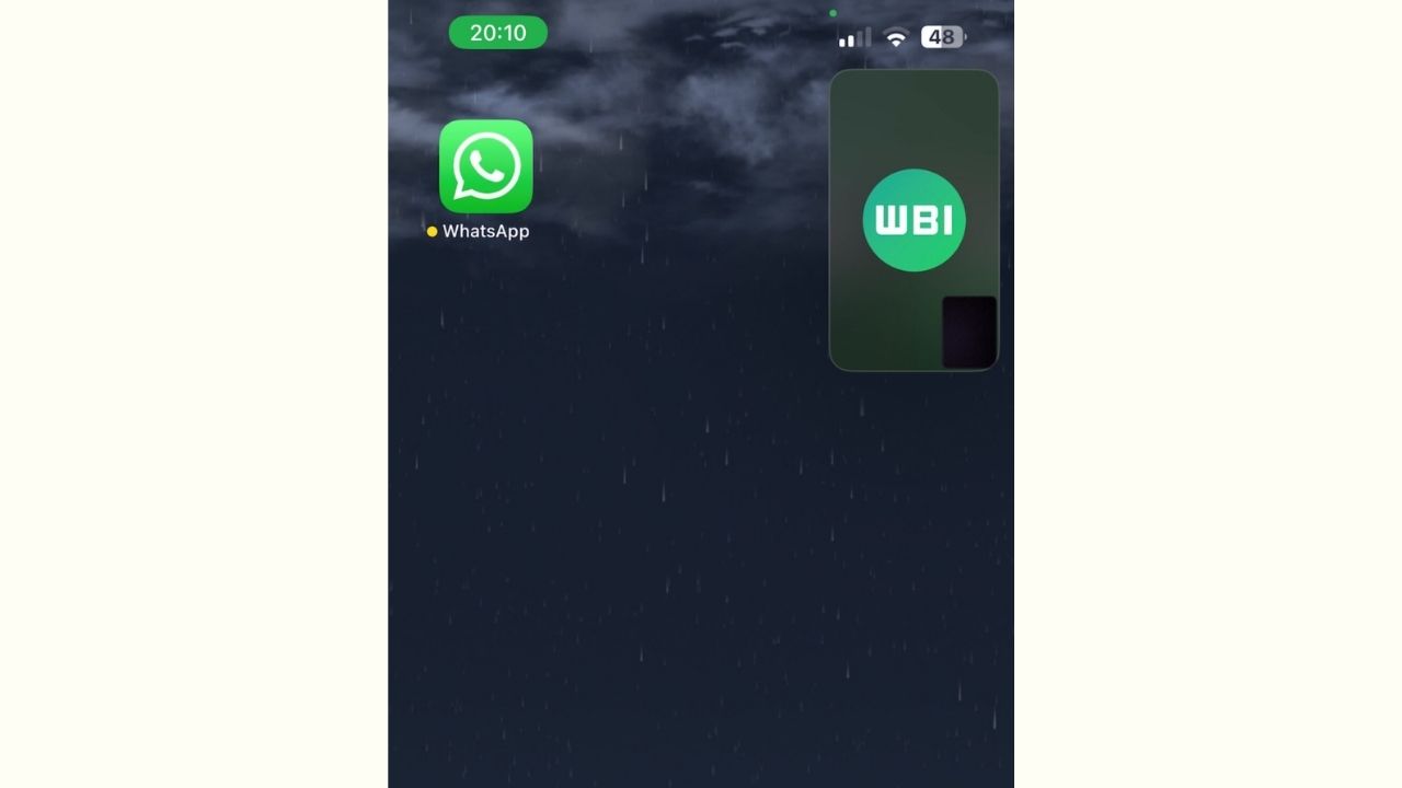 WhatsApp iOS'a gelen resim içinde resim özelliği.