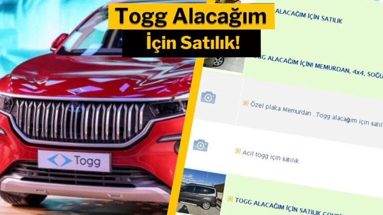 İlan sayfalarında Togg hareketliliği: Çekiliş sırasını satanlar bile var!