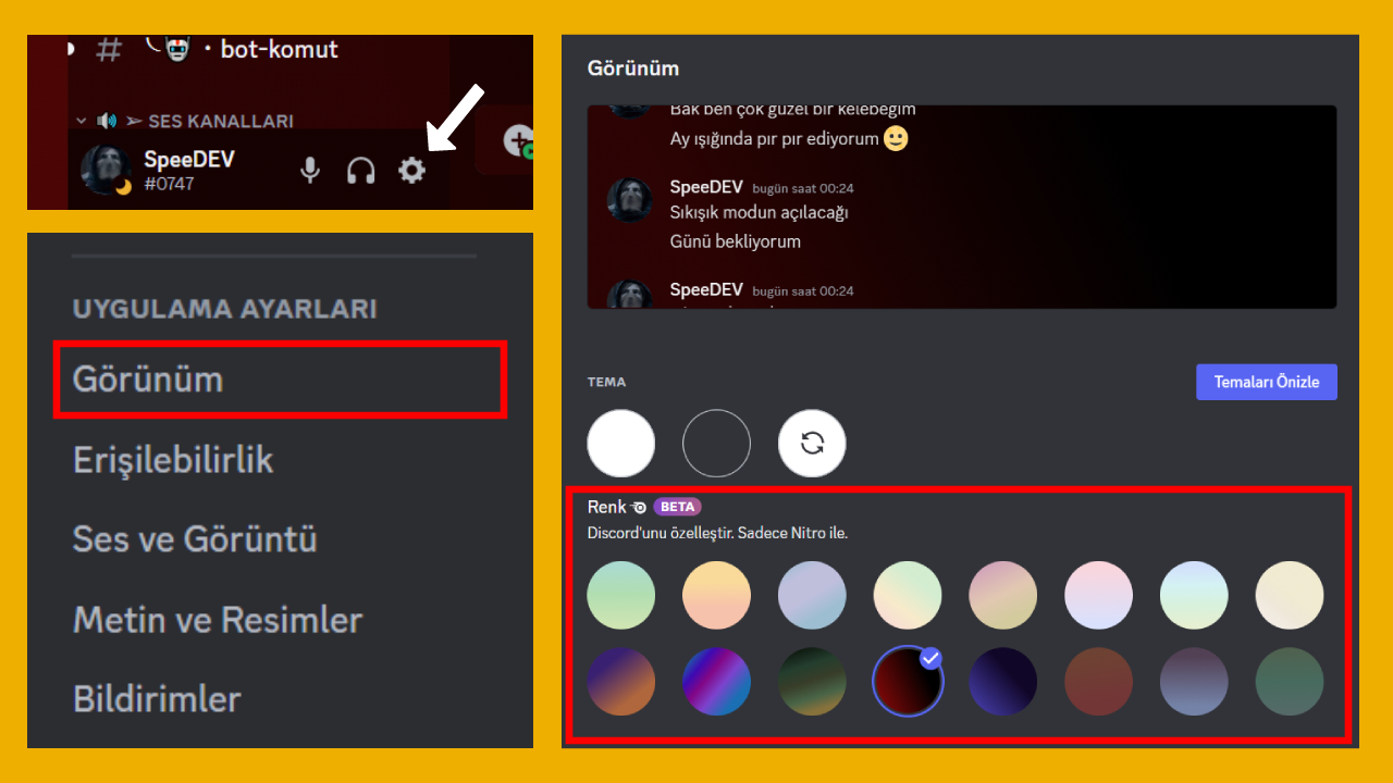 Discord yeni tema seçenekleri nasıl kullanılır?