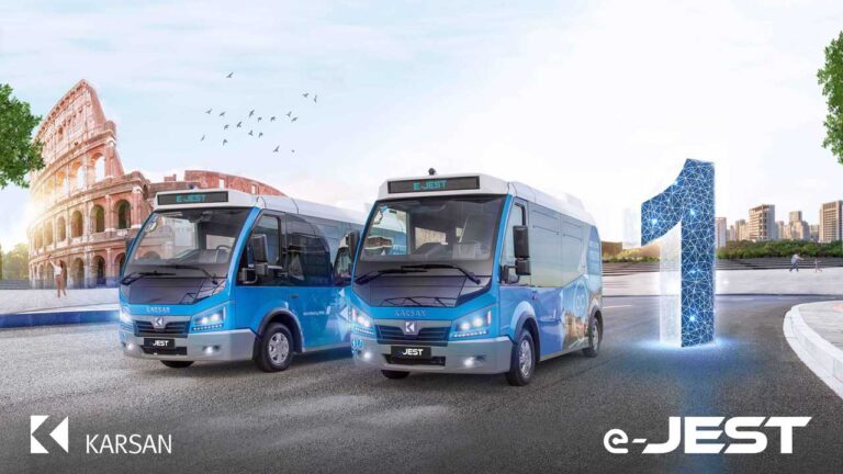 Avrupa’nın en çok satılan elektrikli minibüsü KARSAN E-Jest oldu!