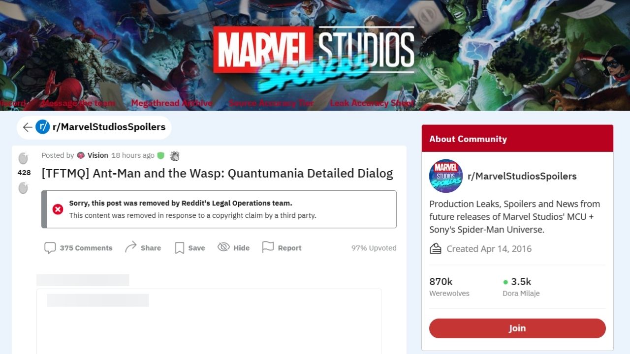 Marvel Studios, Ant-Man ve Wasp: Quantumania filminin diyaloglarını sızdıran kullanıcıya dava açtı!