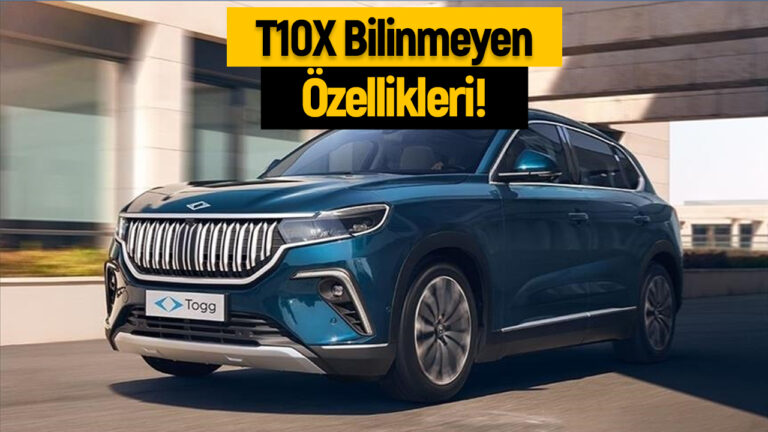 Togg T10X’in bilinmeyen özellikleri ortaya çıktı!