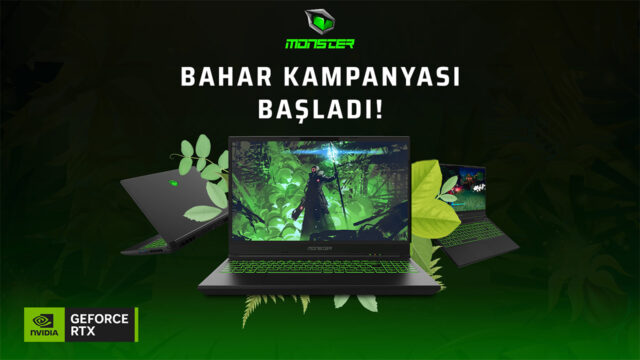 Monster Notebook’ta Nvidia GeForce RTX 30 serisi GPU’lu laptop modelleri için bahar indirimleri başladı