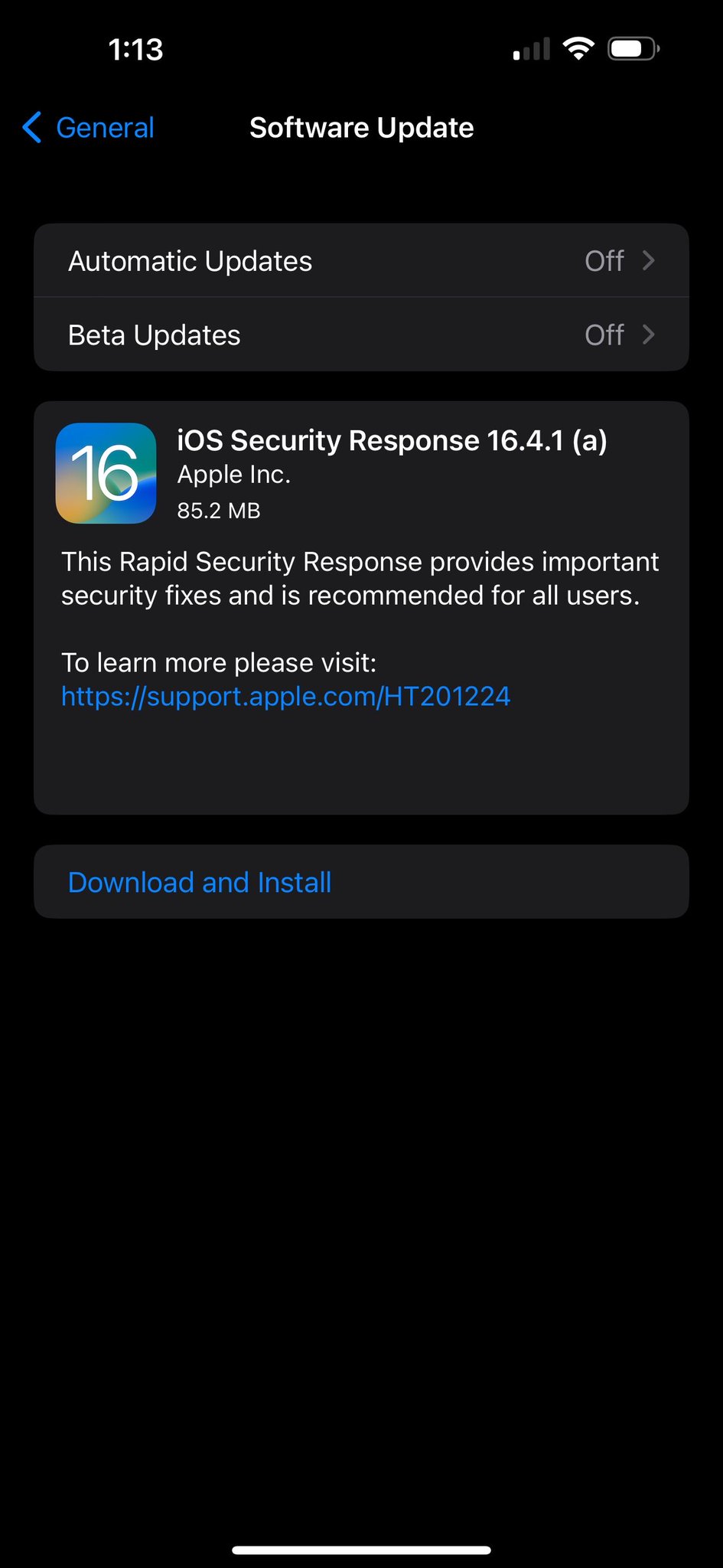 iOS 16.4.1 güvenlik güncellemesi yayınlandı