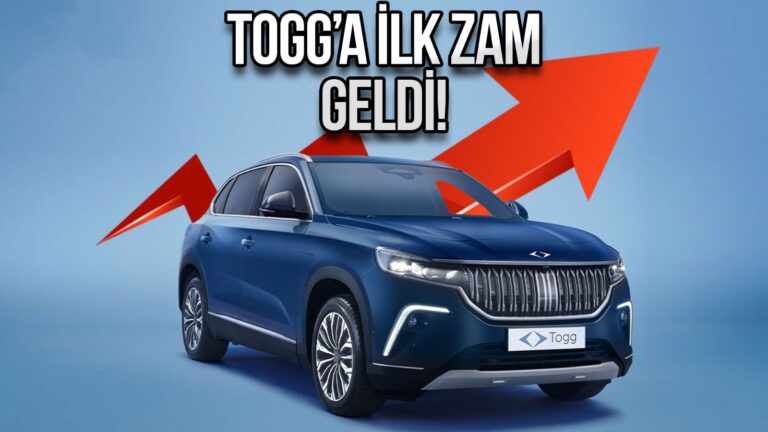 İşte zamlı Togg fiyatları!