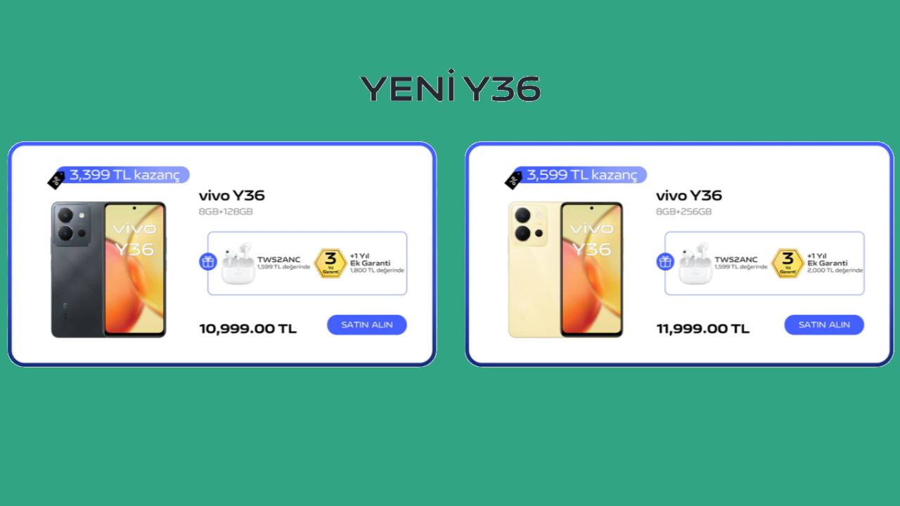 Vivo Y36 fiyatı ve özellikleri