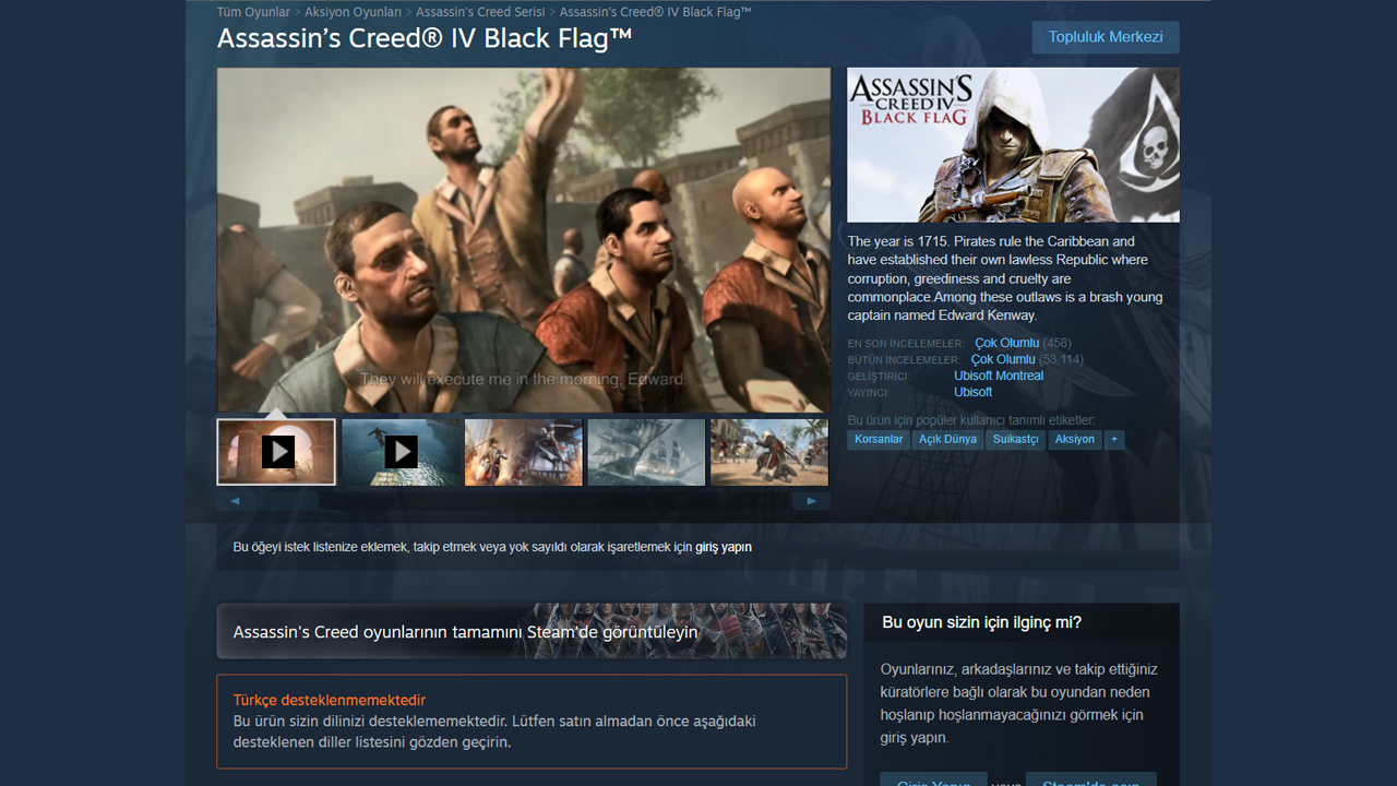 assassin's creed black flag steam page