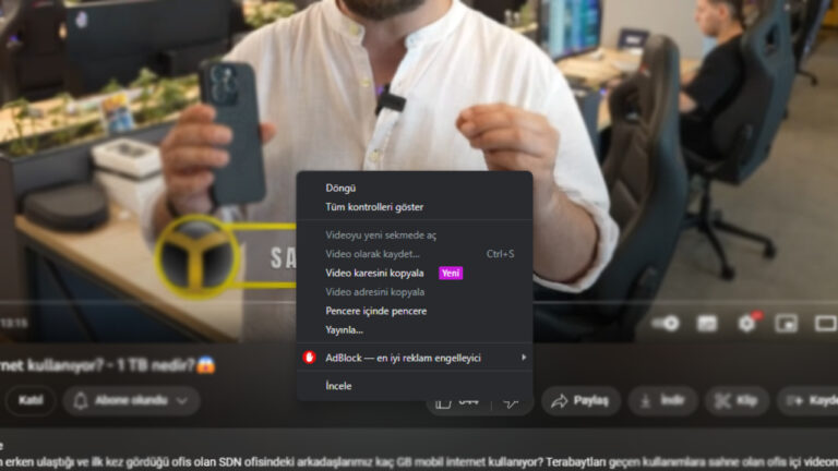 Chrome’da bu yeni özellik ile tek tıkla videodan fotoğraf kırpabileceksiniz!