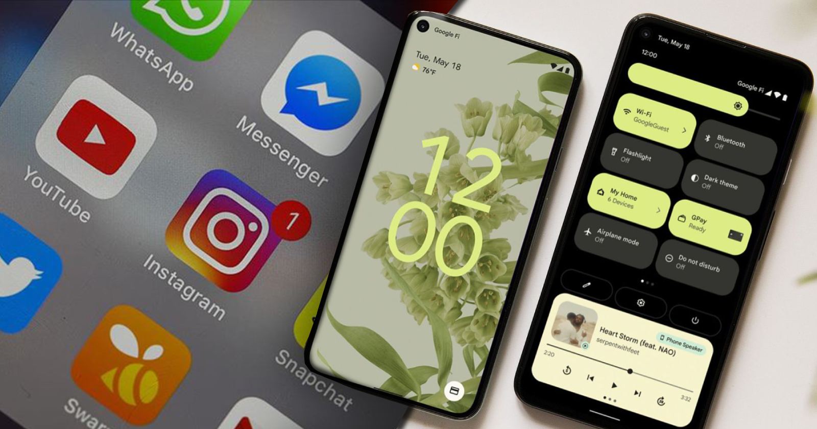 Instagram logosu, android temalı simge özelliği, facebook logosu