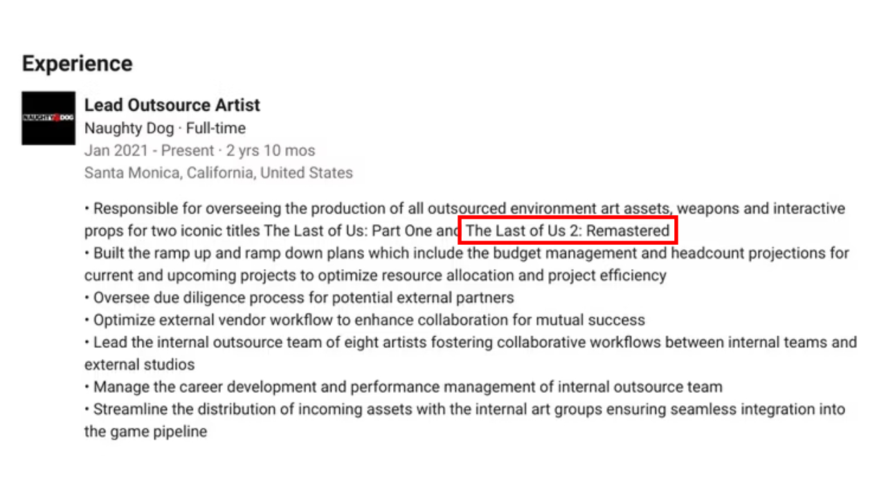 The Last of Us Part 2 'nin Remastered versiyonu yolda olabilir!