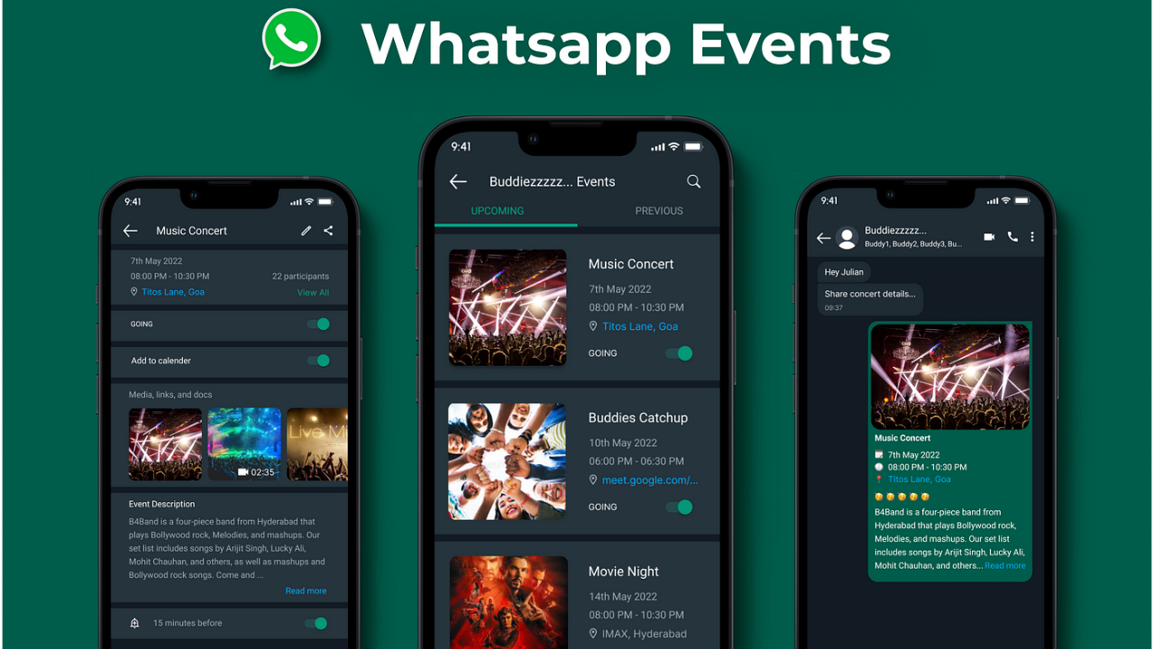 whatsapp etkinlik olusturma ozelligi