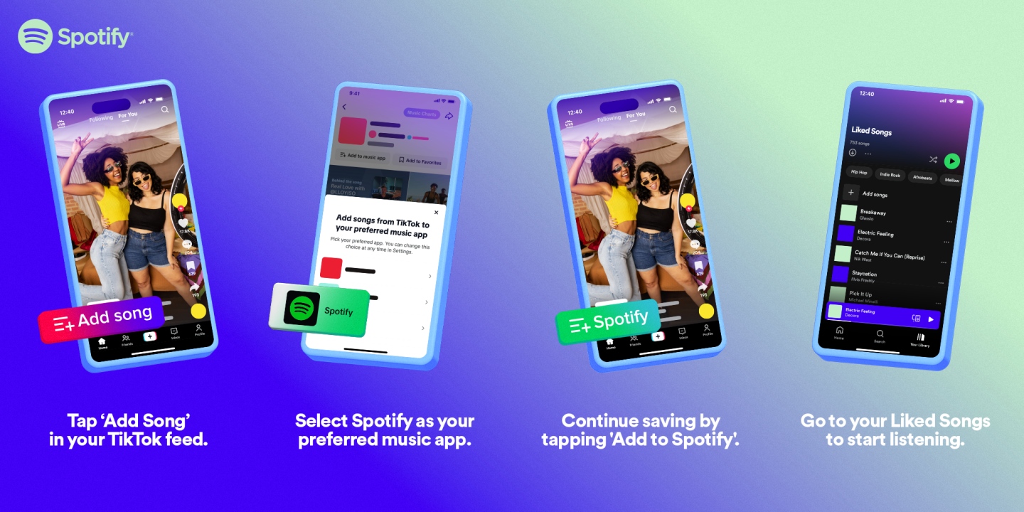 No more hassle of searching for music!  Spotify support coming to TikTok